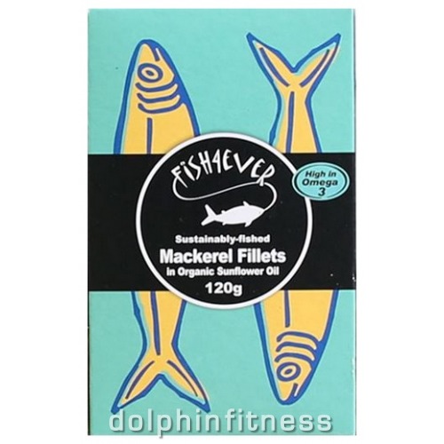 Mackerel Fillets in Organic Sunflower Oil, Fish4Ever (120g) iLocal